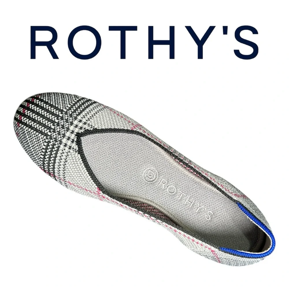 Rothy’s‎ Women’s Retired The Flat Grey Glen Plaid Flats - Size 8
